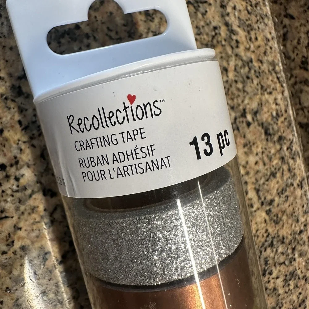 Recollections Glitter & Foil Crafting Tape 12pc‎ Washi Multi Color 638806 Set